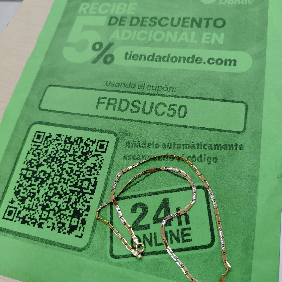 CADENA ORO, RODIADO 10 K 5.4 GRMS (SEMINUEVO)