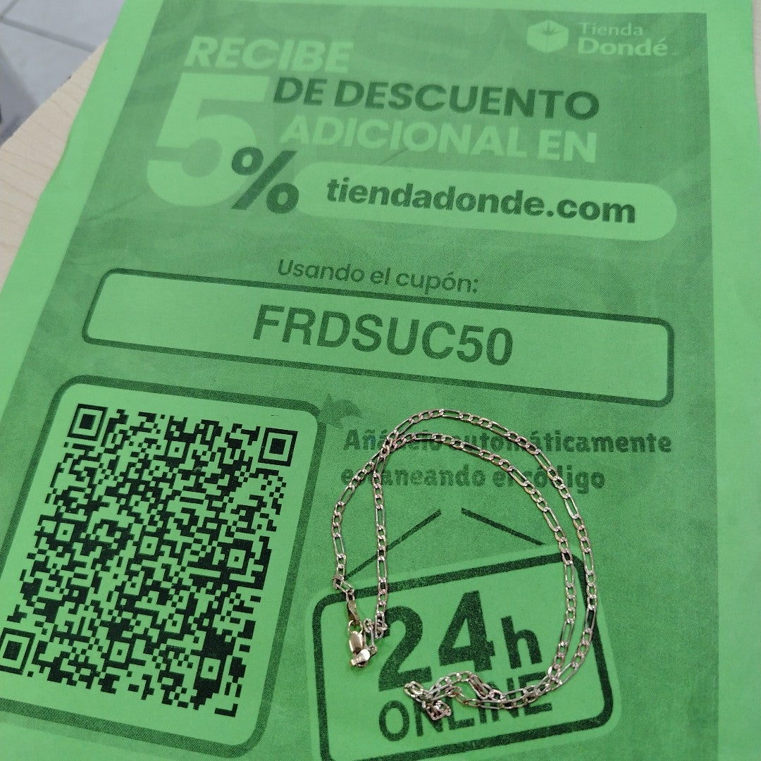 CADENA ORO, ORO COMBINADO 10 K 3.3 GRMS (SEMINUEVO)