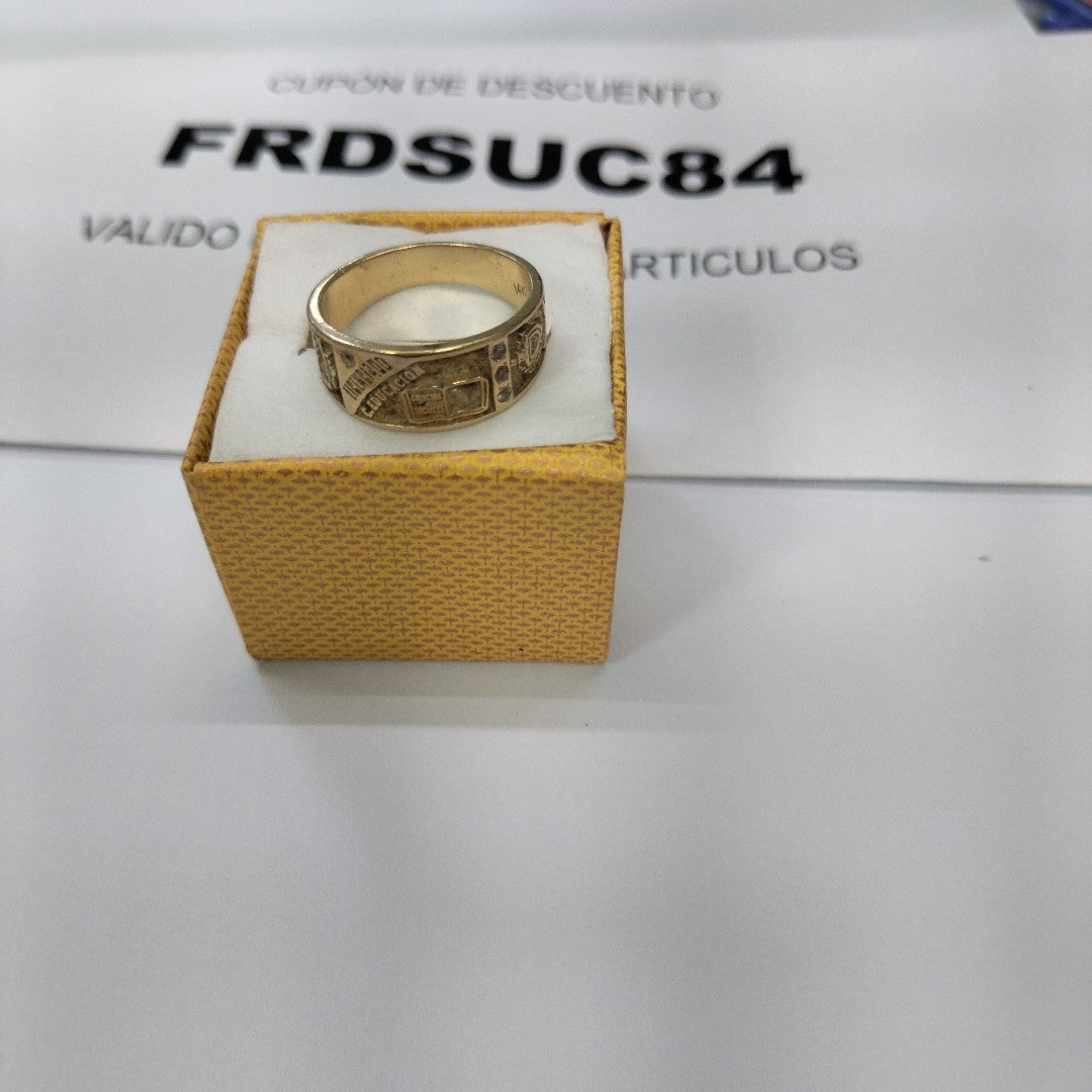 ANILLO DE GRADUACIÓN ORO 10 K 5.8 GRMS (SEMINUEVO)
