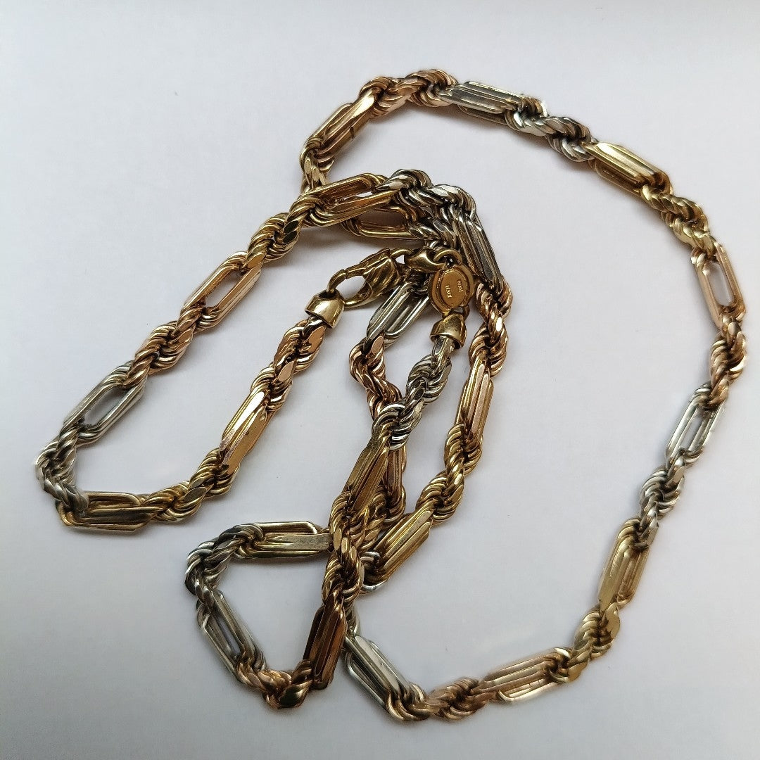CADENA ORO COMBINADO 10 K 46.8 GRMS (SEMINUEVO)