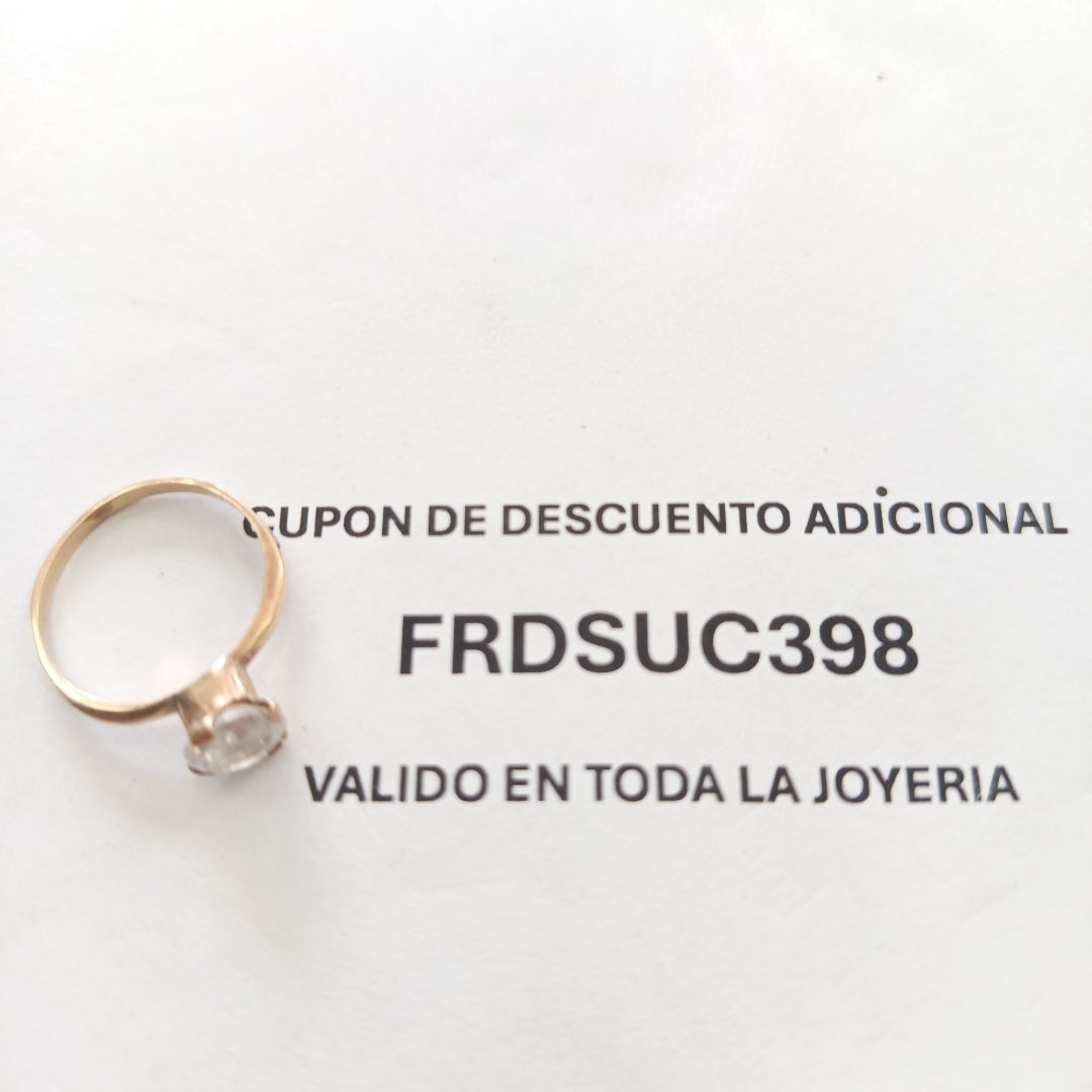 SOLITARIO ORO 10 K 1.6 GRMS (SEMINUEVO)