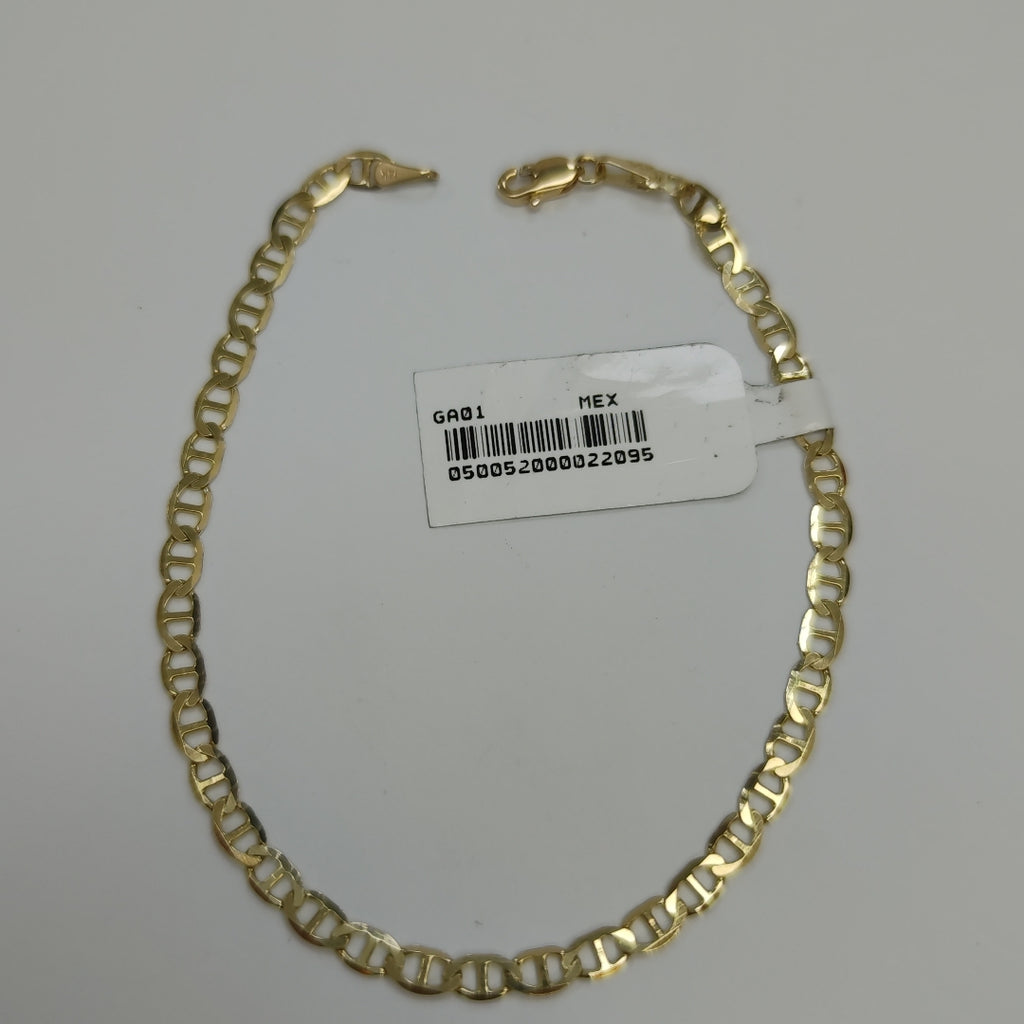PULSERAS TEJIDO MARINERA ORO 14K 21 CM 3.4 GR (NUEVO)