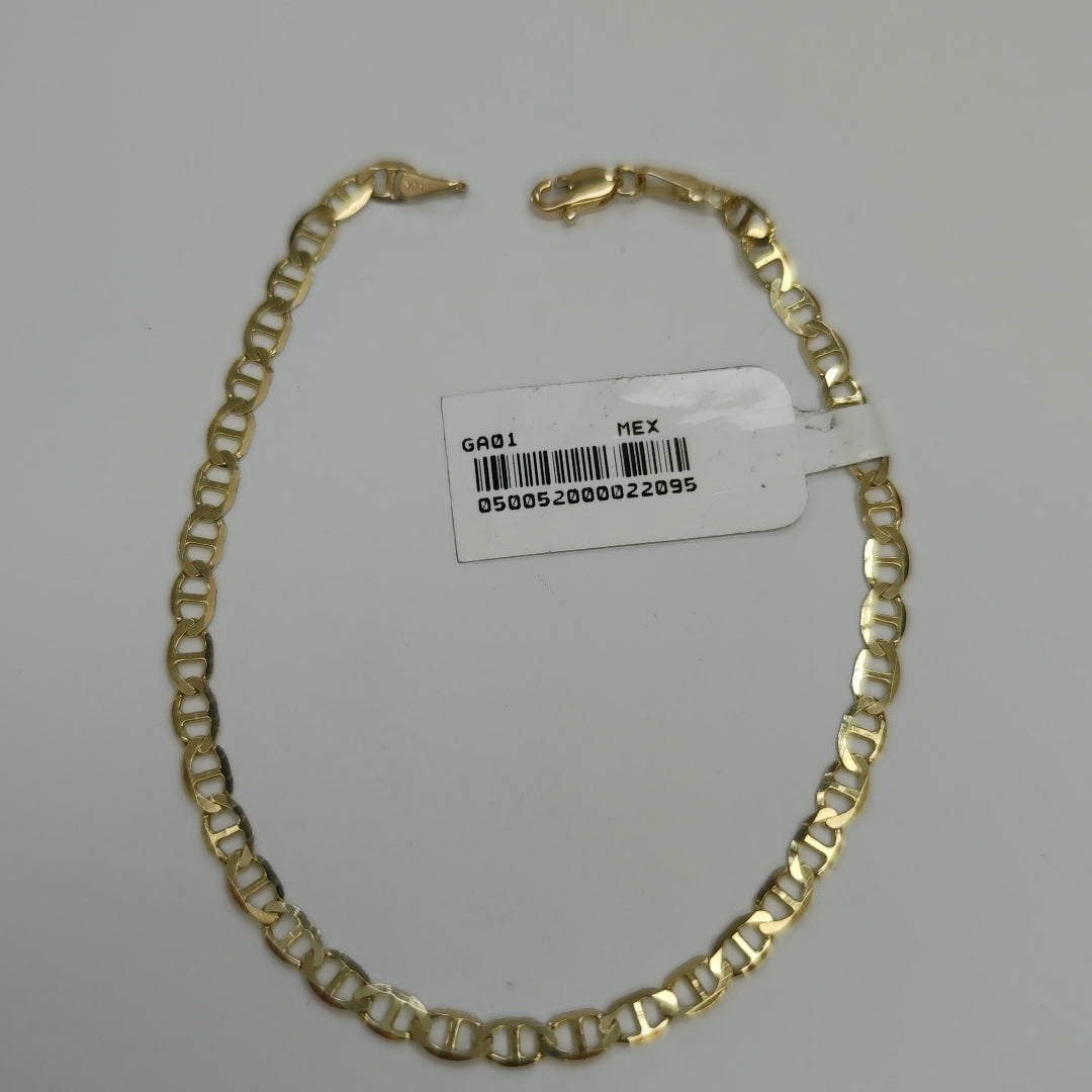 PULSERAS TEJIDO MARINERA ORO 14K 21 CM 3.4 GR (NUEVO)