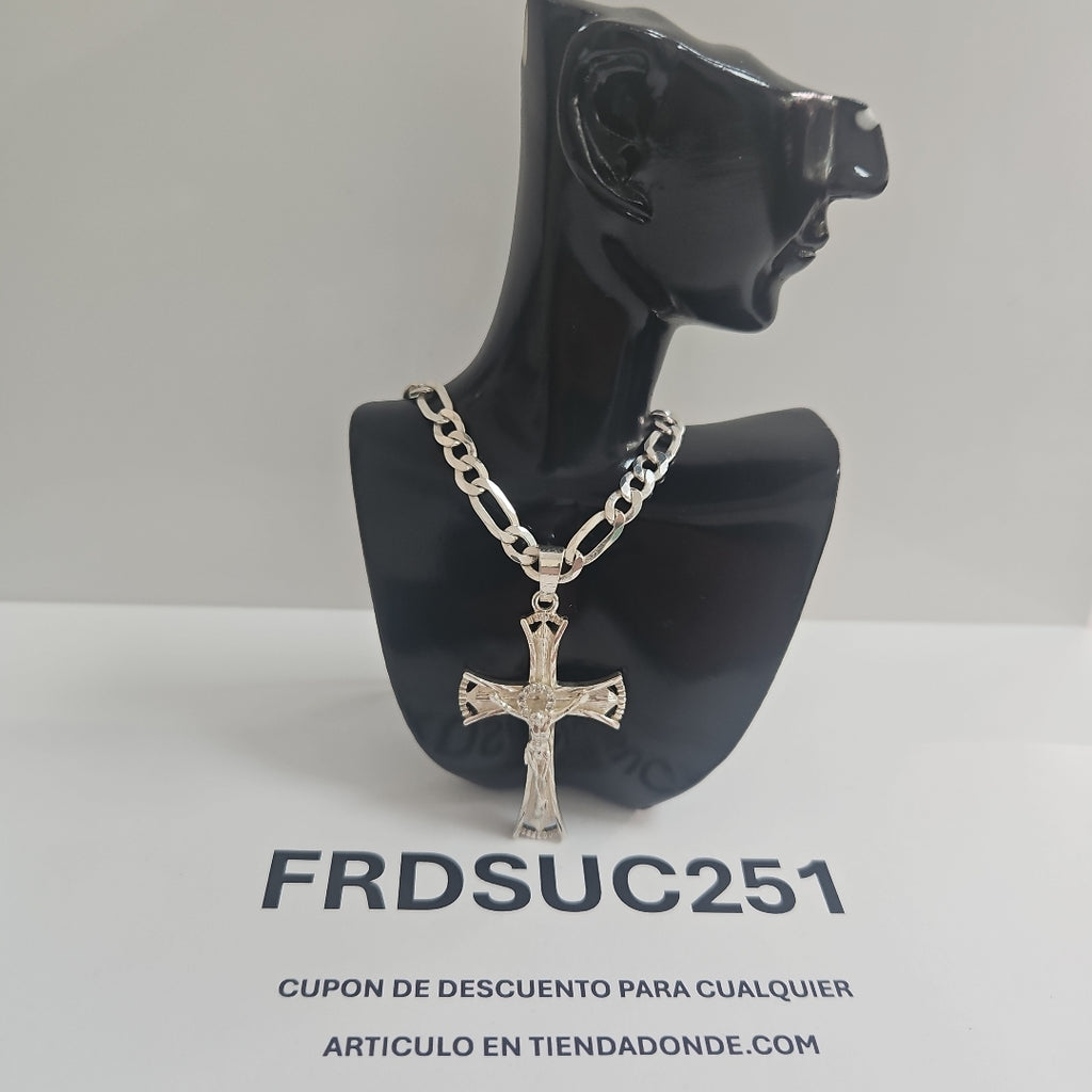 CADENA,CRUZ PLATA 26,50 GRMS (SEMINUEVO)