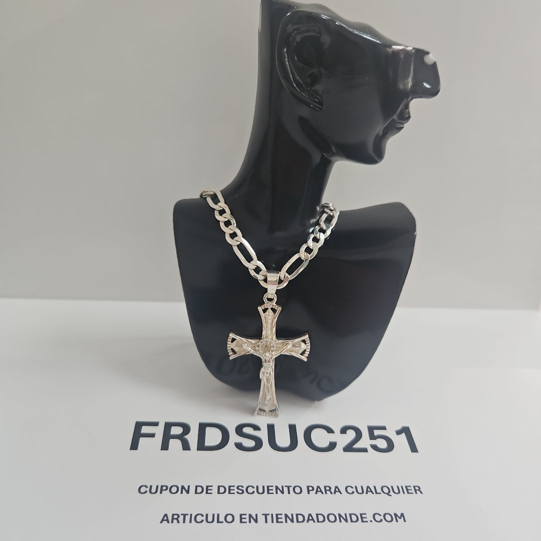 CADENA,CRUZ PLATA 26,50 GRMS (SEMINUEVO)