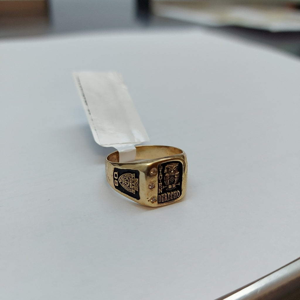 ANILLO DE GRADUACIÓN ORO 14 K 6 GRMS (SEMINUEVO)
