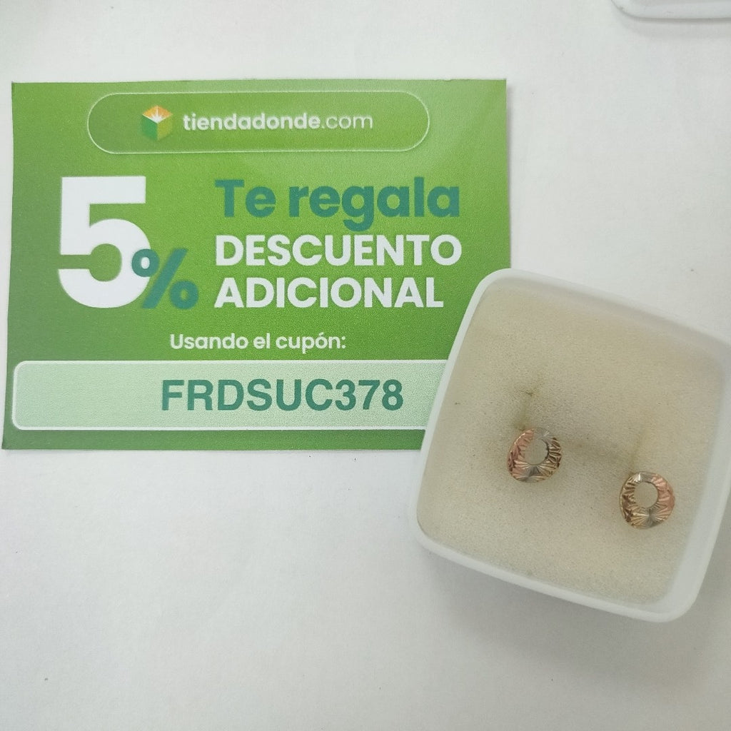 BROQUELES PAR ORO, ORO COMBINADO 10 K 1.4 GRMS (SEMINUEVO)