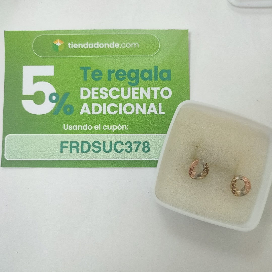BROQUELES PAR ORO, ORO COMBINADO 10 K 1.4 GRMS (SEMINUEVO)