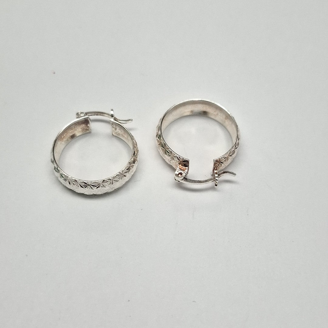 PAR ARRACADAS FACETADAS PLATA .925 3.5 GR (NUEVO)