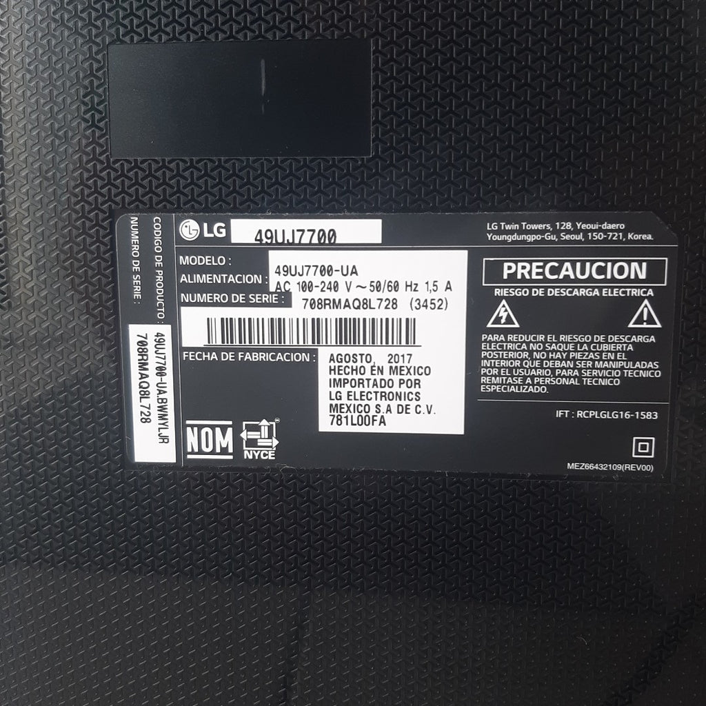 PANTALLA LG 49UJ7700-UA (2017) 49" NANOCELL  4K (SEMINUEVO)
