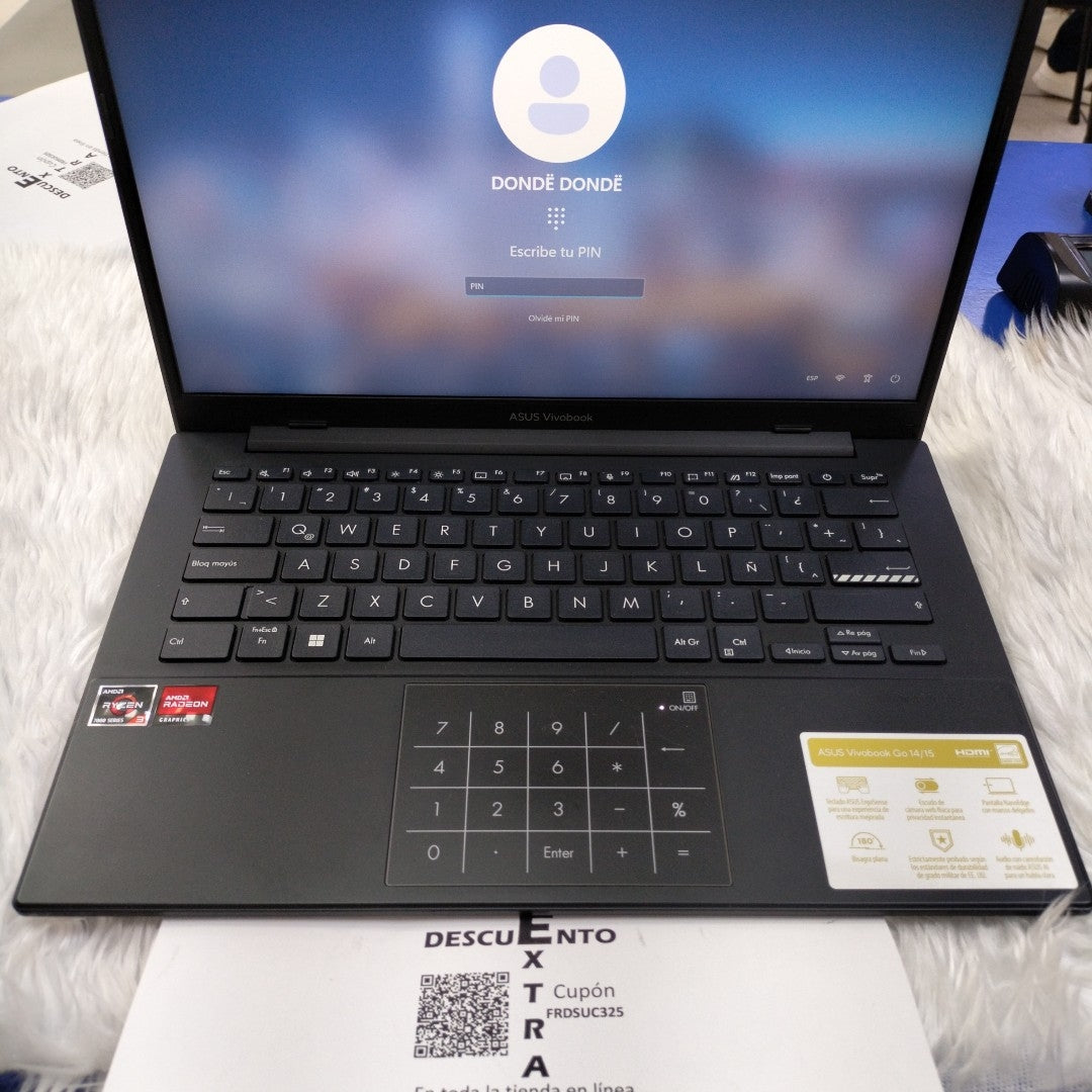 LAPTOP ASUS VIVOBOOK L1404FA-NK286W (2023) 512 GB SSD 8 GB RAM (SEMINUEVO)