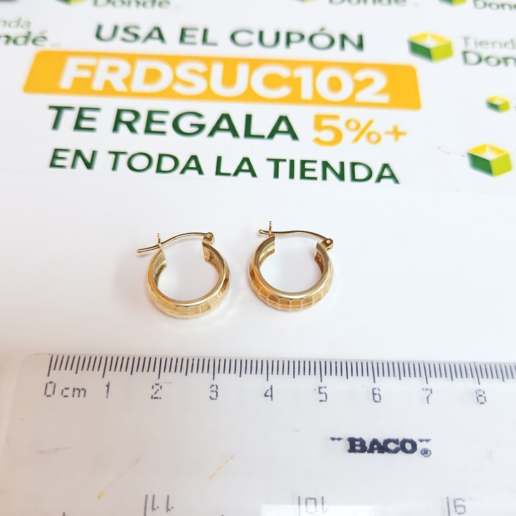 ARRACADAS PAR ORO 10 K 1.6 GRMS (SEMINUEVO)