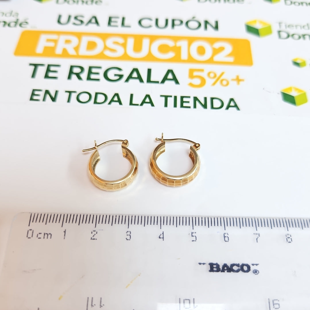 ARRACADAS PAR ORO 10 K 1.6 GRMS (SEMINUEVO)