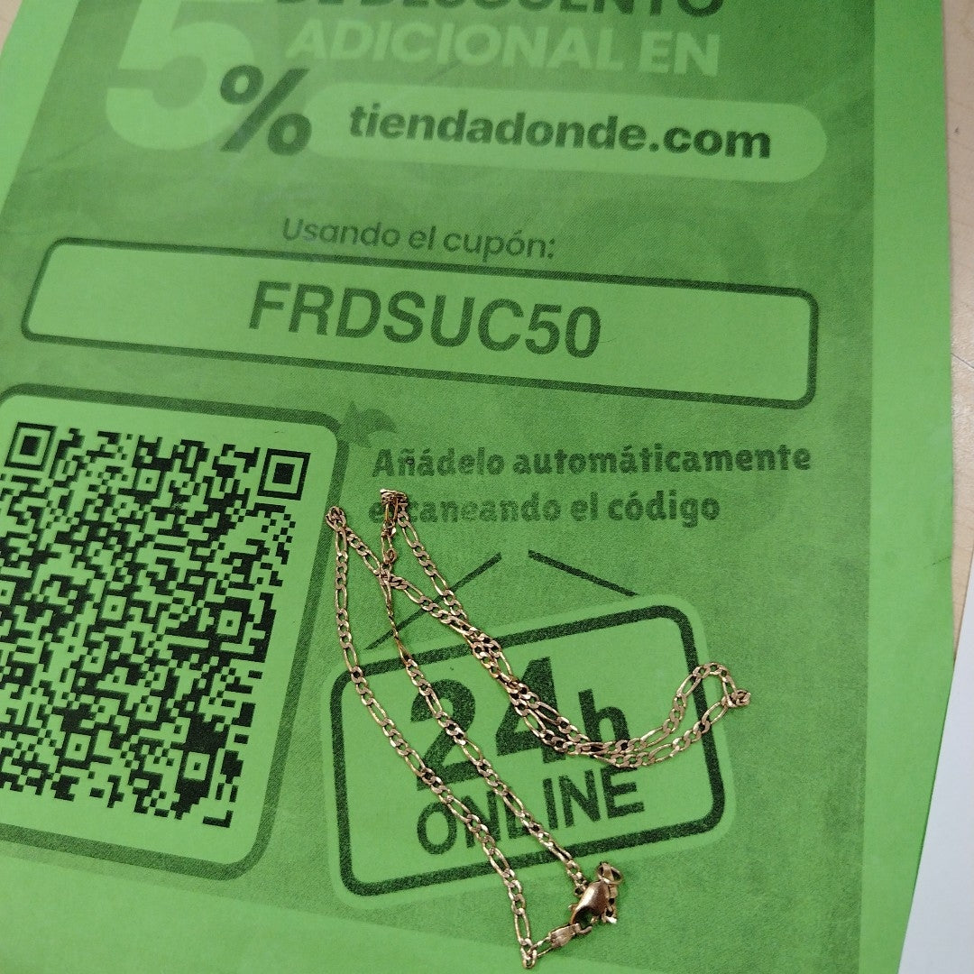 CADENA ORO 10 K 3.8 GRMS (SEMINUEVO)