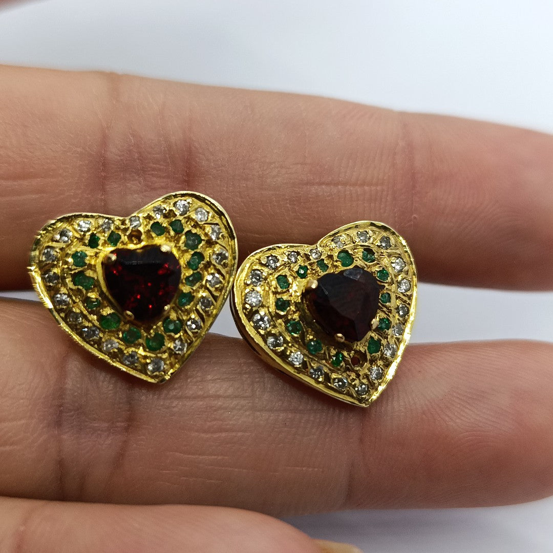 BROQUELES PAR ORO 14 K 7,20 GRMS (SEMINUEVO)