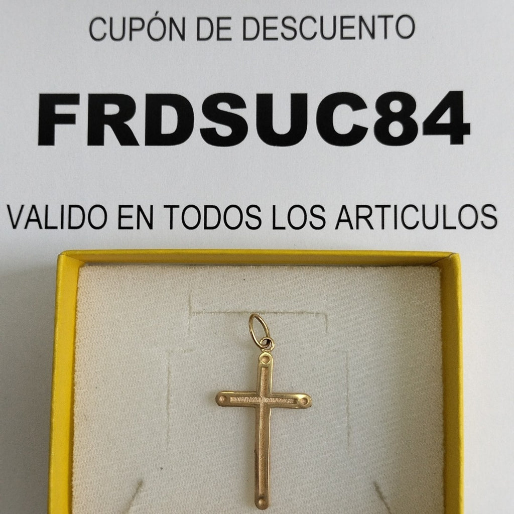 CRUZ,DIJE ORO 14 K 2,40 GRMS (SEMINUEVO)