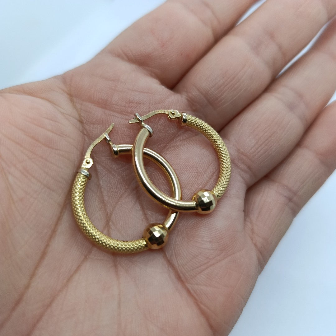 ARRACADAS PAR ORO 14 K 3,80 GRMS (SEMINUEVO)