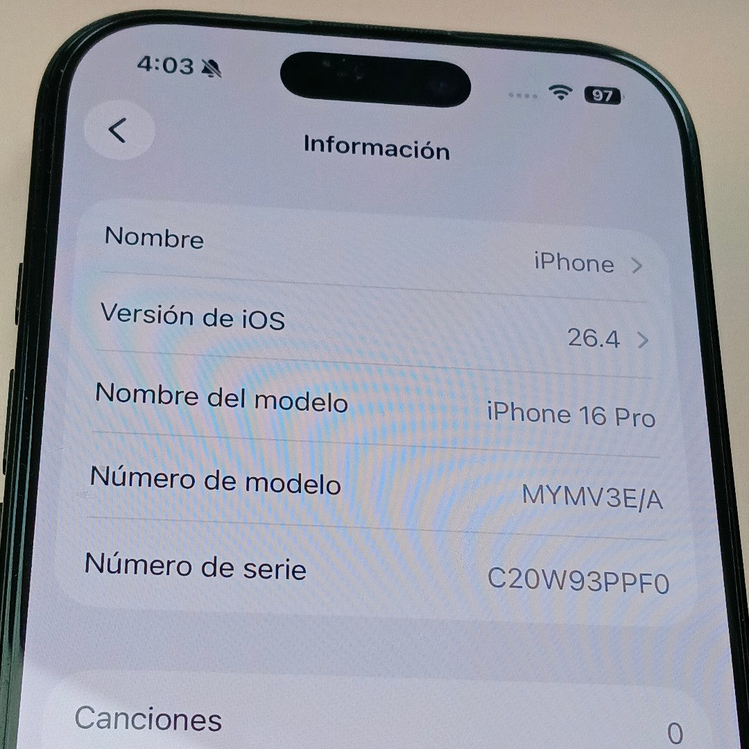 CELULAR APPLE IPHONE 16 PRO A3292 (2024) 128 GB 8 GB RAM (SEMINUEVO)