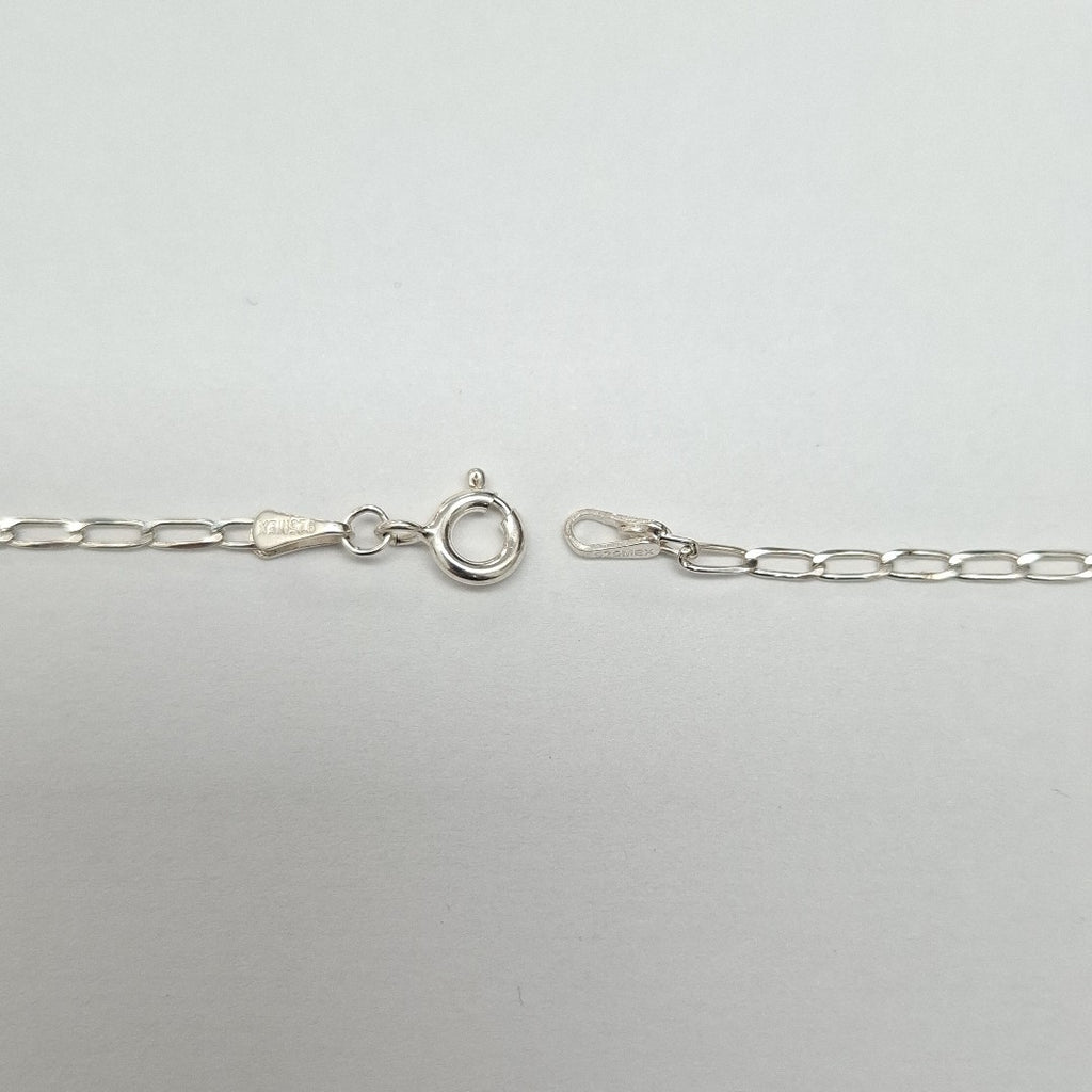 CADENA TEJIDO ESLABONES PLATA .925 60 CM 3 GR (NUEVO)