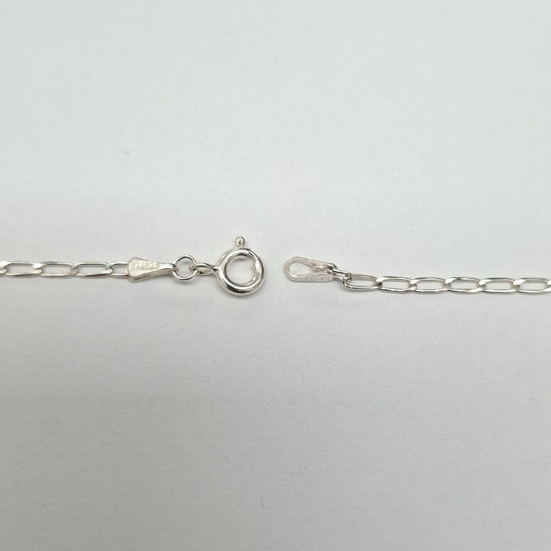 CADENA TEJIDO ESLABONES PLATA .925 60 CM 3 GR (NUEVO)