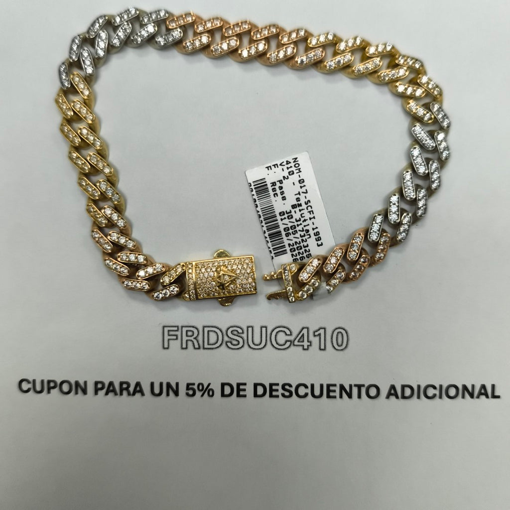 PULSERA ORO COMBINADO 10 K 21,50 GRMS (SEMINUEVO)