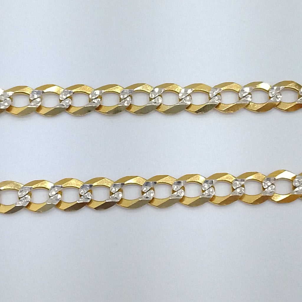 CADENAS BARBADA DIAMANTADA ORO 14K 55 CM 9 GR (NUEVO)