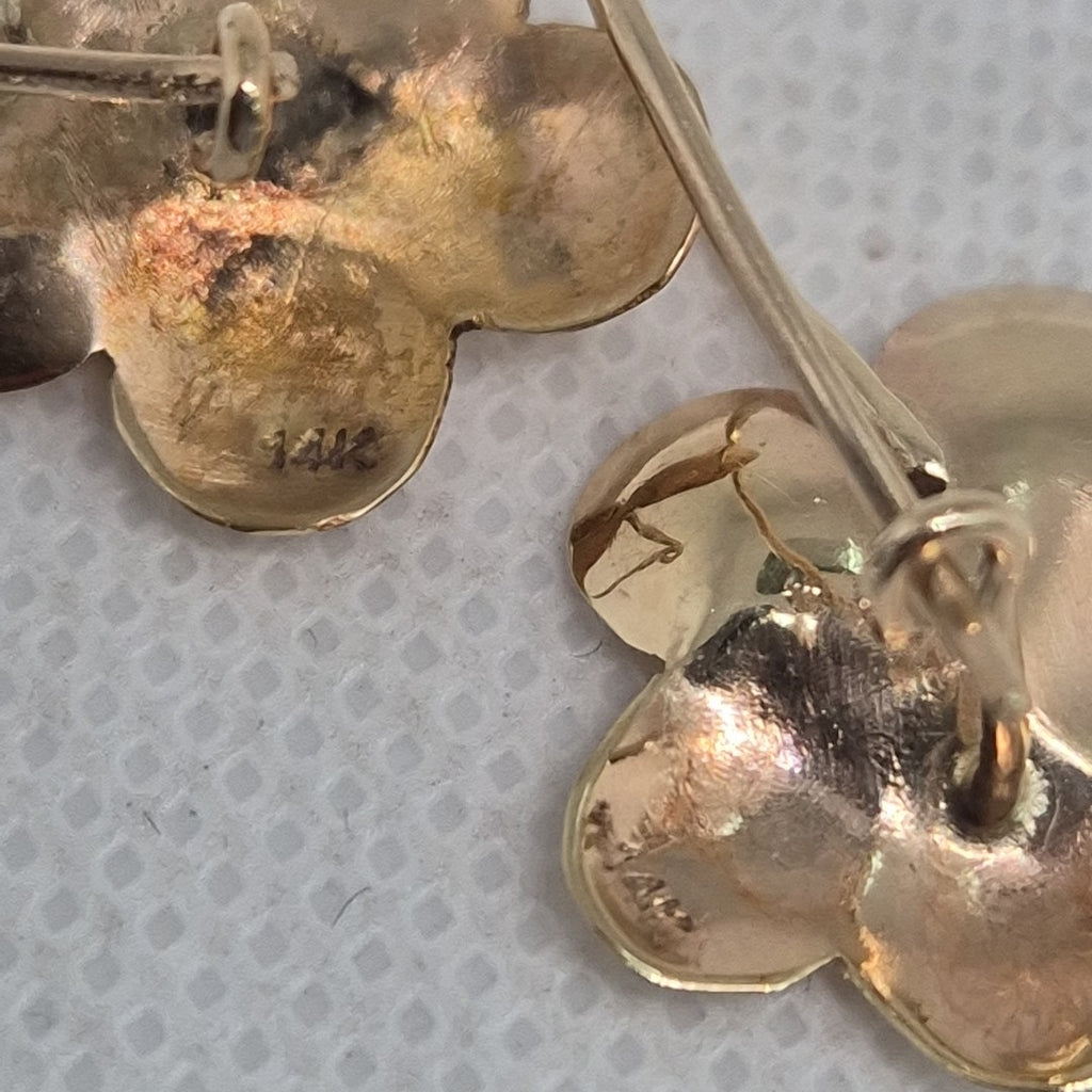 ARETES PAR ORO 14 K 2.7 GRMS (SEMINUEVO)