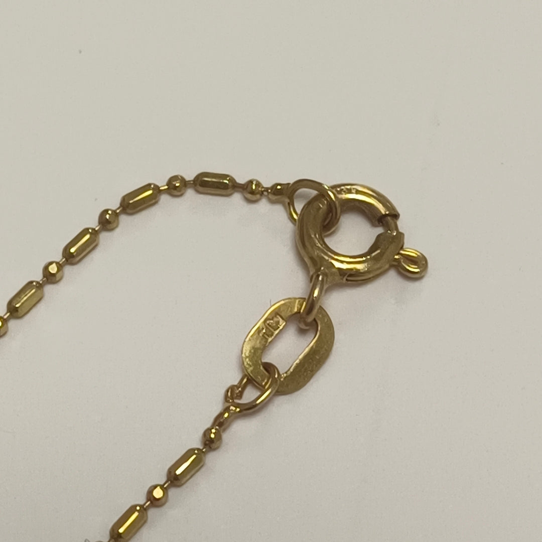 CADENA, MEDALLA RELIGIOSA ORO 14 K 3 GRMS (SEMINUEVO)