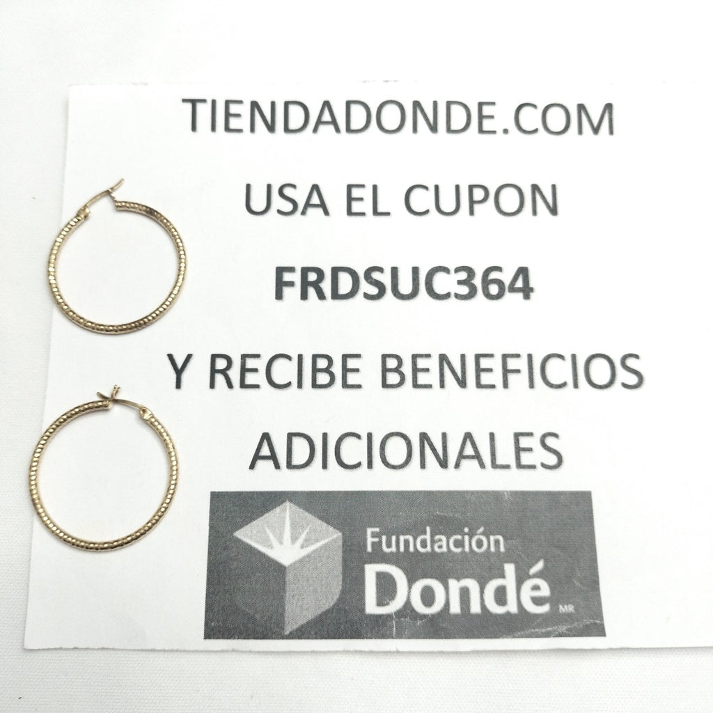 ARRACADAS PAR ORO 14 K 3.2 GRMS (SEMINUEVO)
