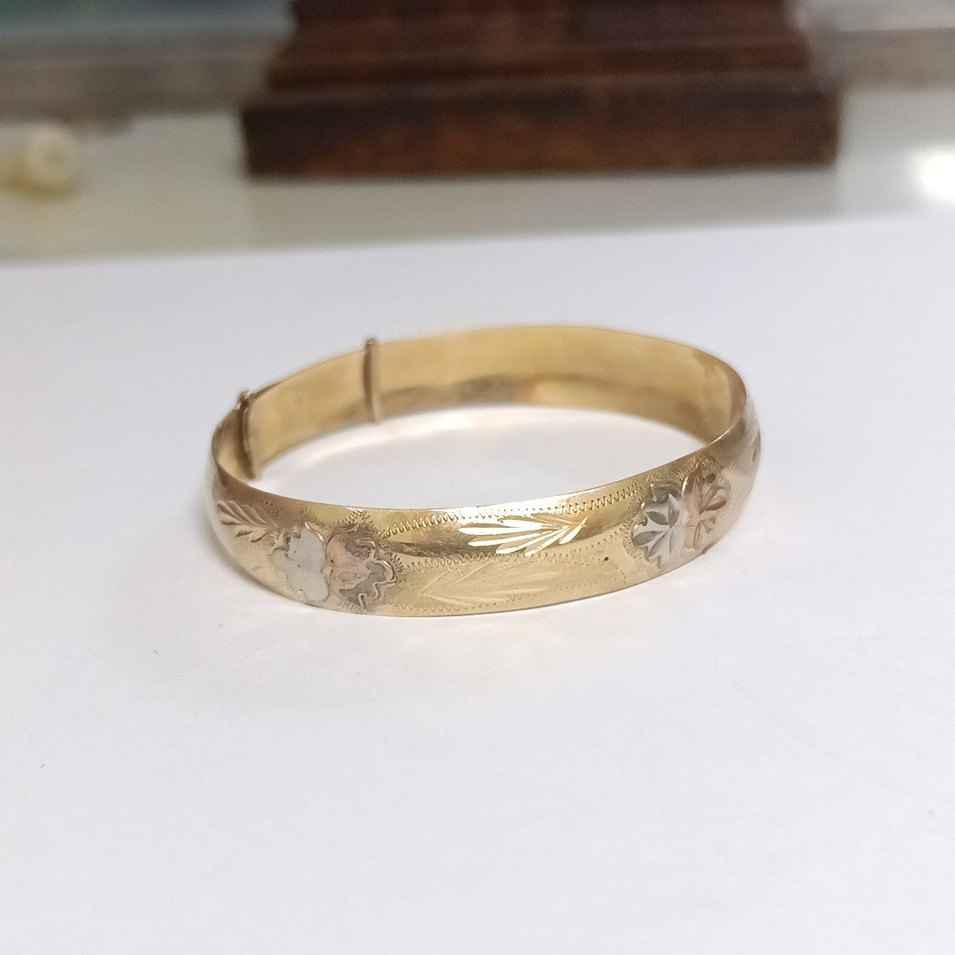 PULSERA RIGIDA ORO 14 K 9.7 GRMS (SEMINUEVO)