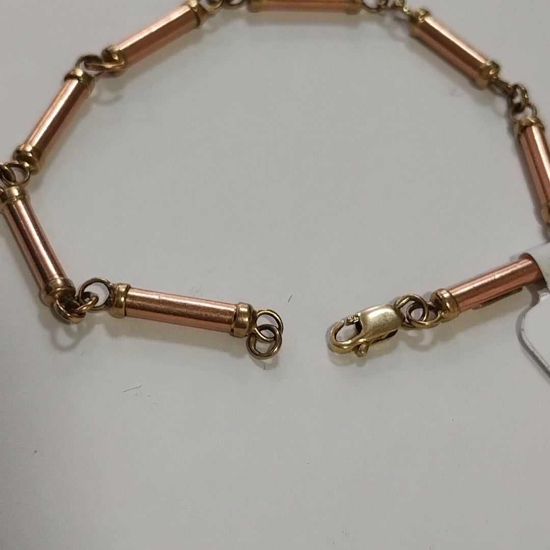 PULSERA ORO COMBINADO 10 K 4,60 GRMS (SEMINUEVO)