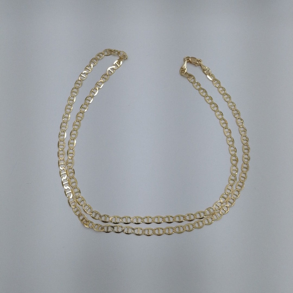 CADENAS TEJIDO MARINERA ORO 14K 55 CM 7.9 GR (NUEVO)