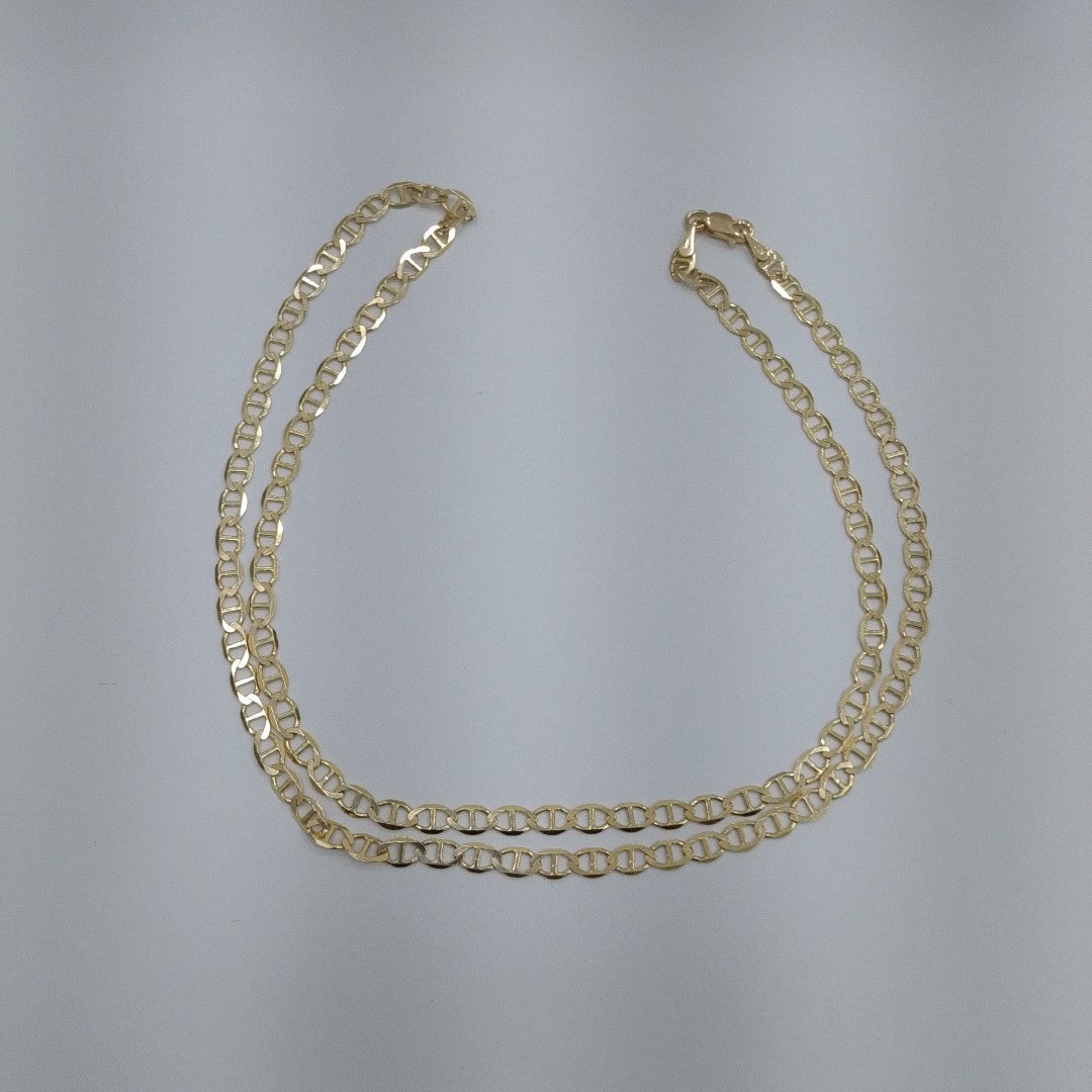 CADENAS TEJIDO MARINERA ORO 14K 55 CM 7.9 GR (NUEVO)