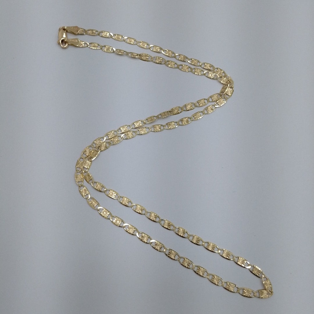 CADENAS TEJIDO GUCHI ORO 14K 55 CM 6.9 GR (NUEVO)