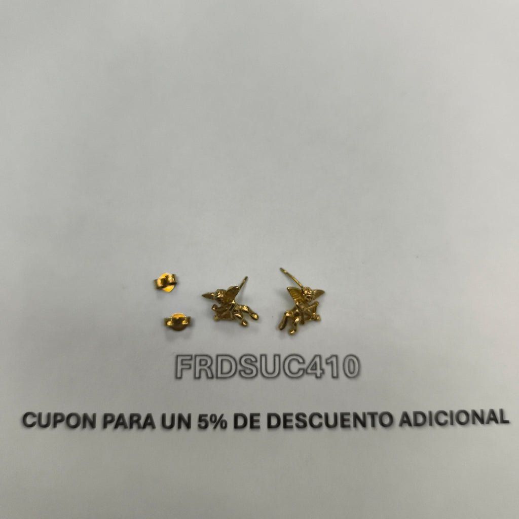 BROQUELES PAR ORO 14 K 2.4 GRMS (SEMINUEVO)