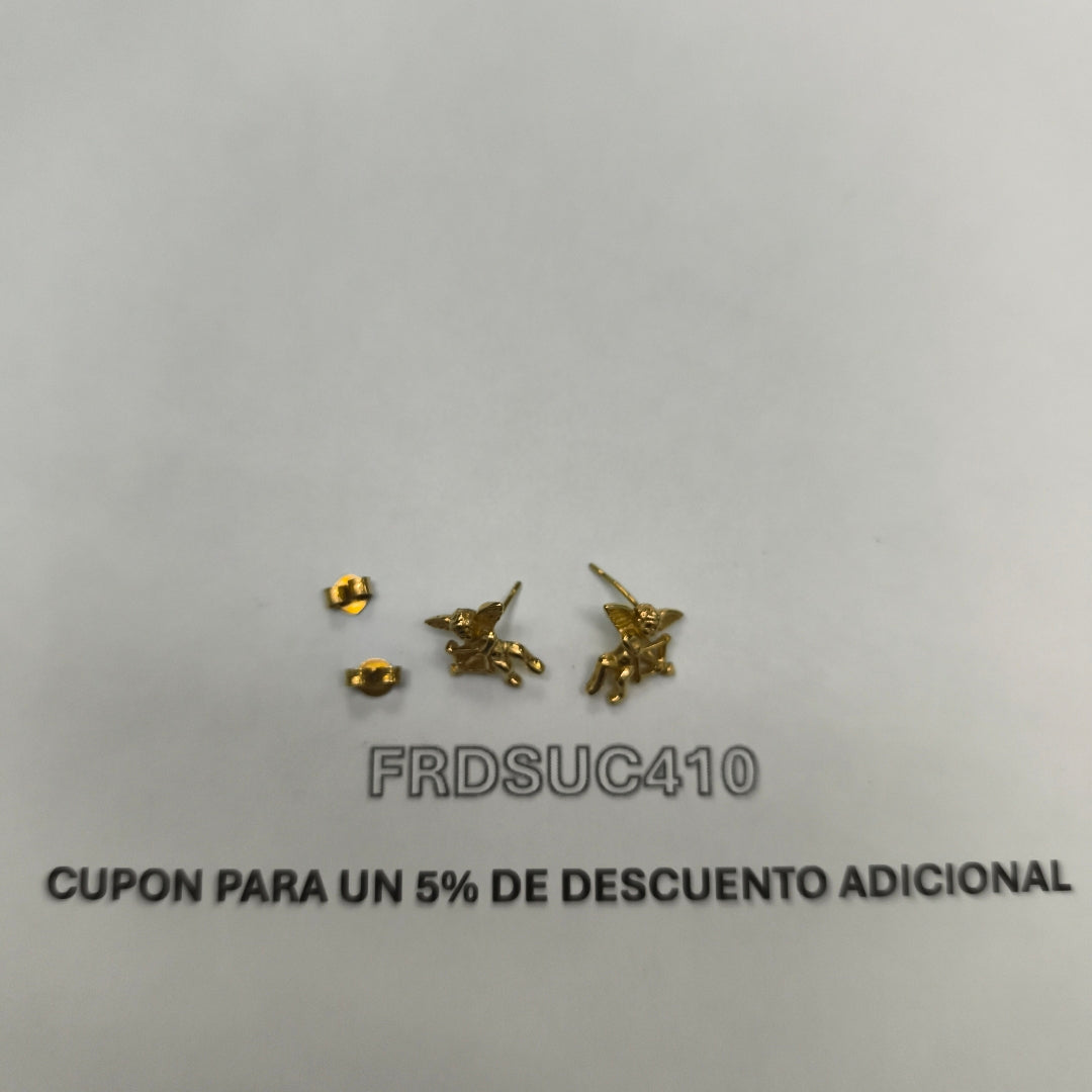 BROQUELES PAR ORO 14 K 2.4 GRMS (SEMINUEVO)