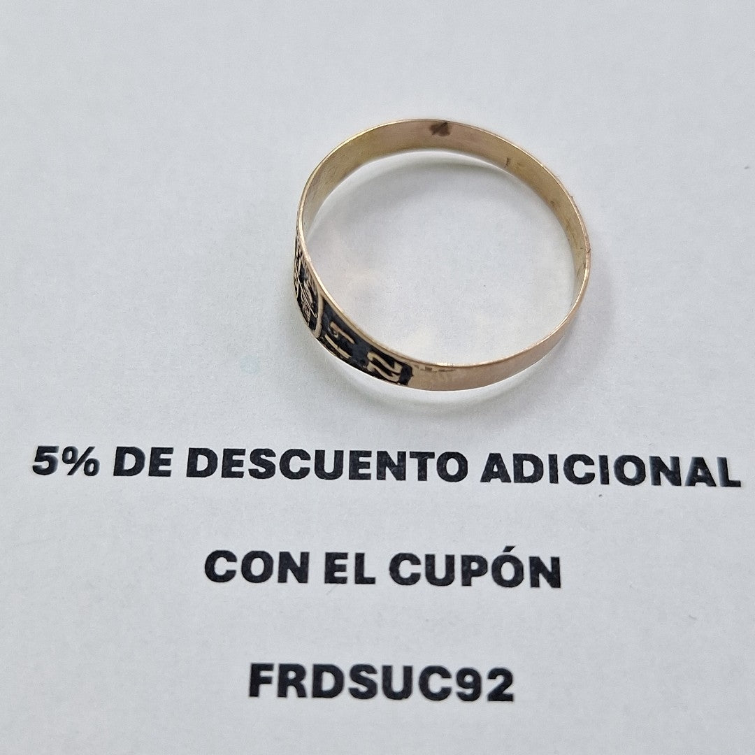 ANILLO DE GRADUACIÓN ORO 8 K 1.6 GRMS (SEMINUEVO)