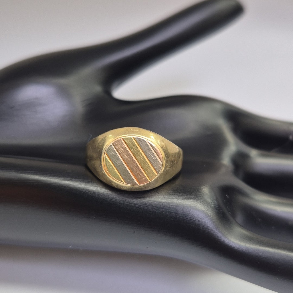 ANILLO ORO, ORO COMBINADO 14 K 3.6 GRMS (SEMINUEVO)
