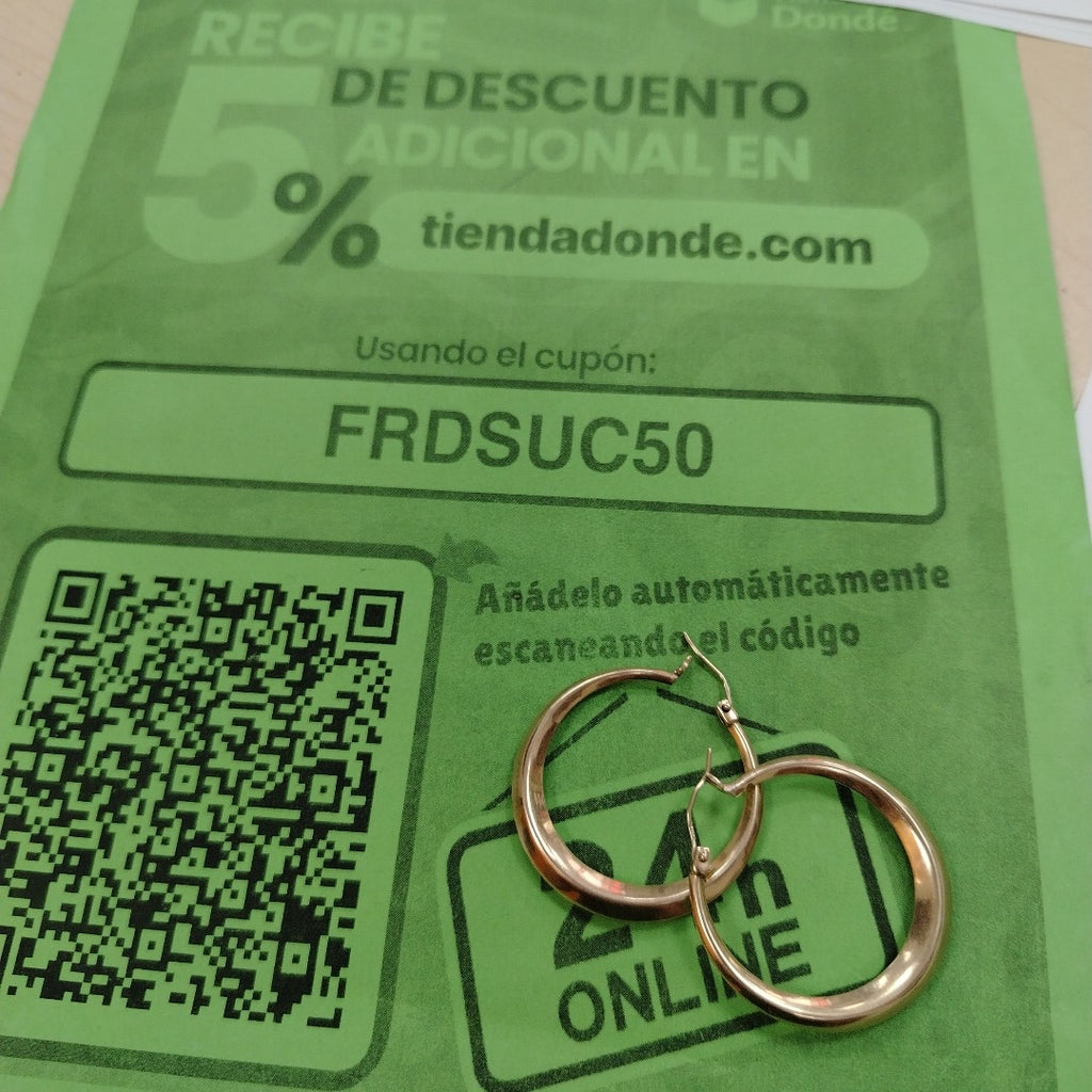ARRACADAS PAR ORO 14 K 7.3 GRMS (SEMINUEVO)