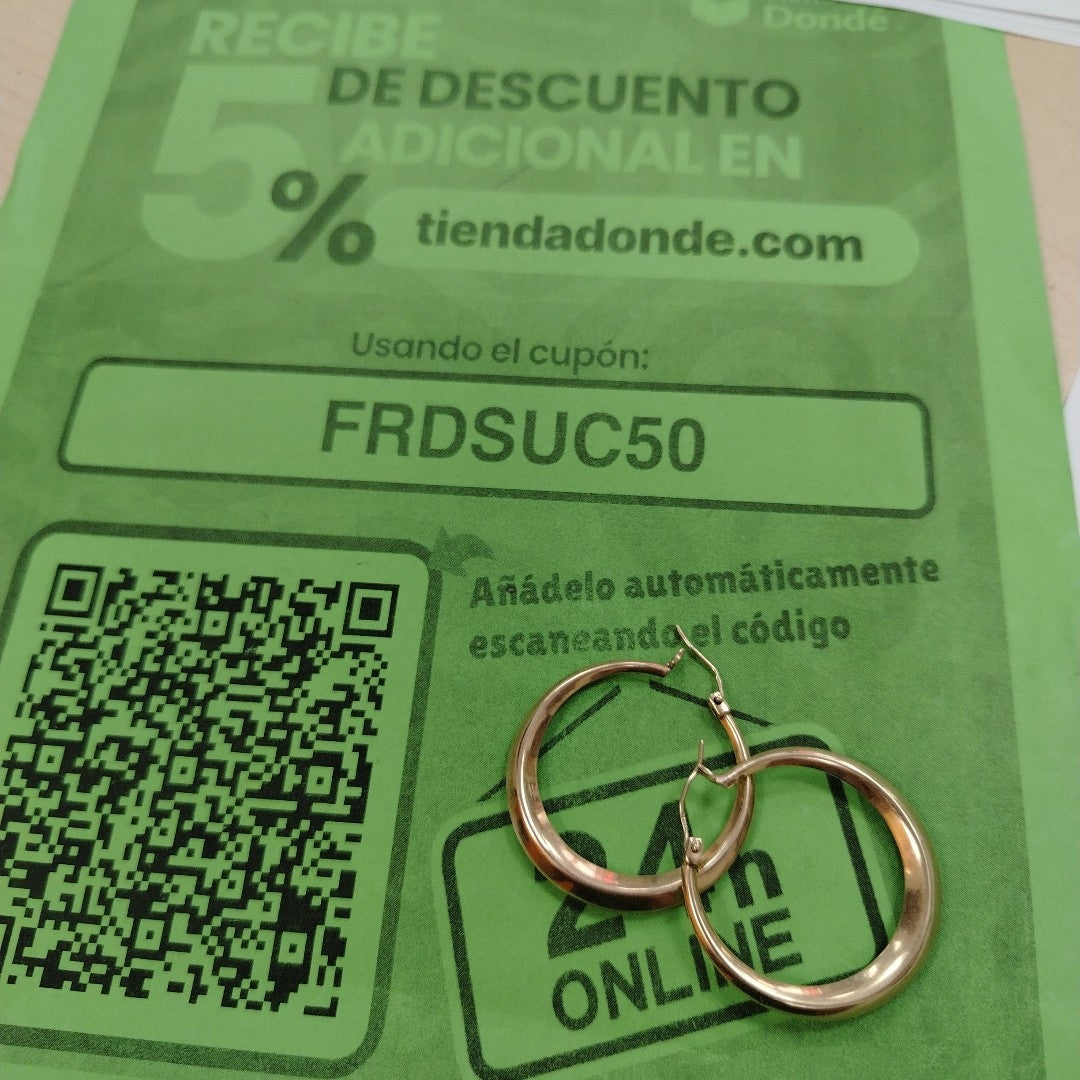 ARRACADAS PAR ORO 14 K 7.3 GRMS (SEMINUEVO)