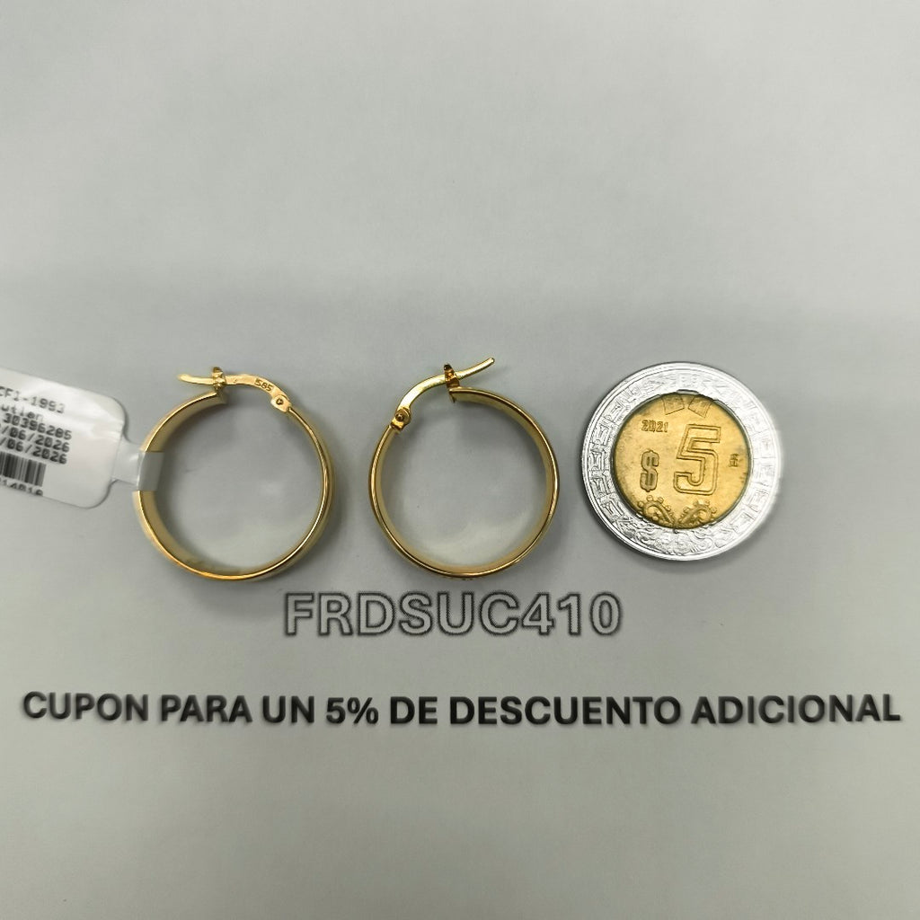 ARRACADAS PAR ORO 14 K 2.6 GRMS (SEMINUEVO)