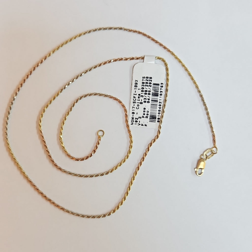 CADENA ORO, ORO COMBINADO 14 K 4.8 GRMS (SEMINUEVO)