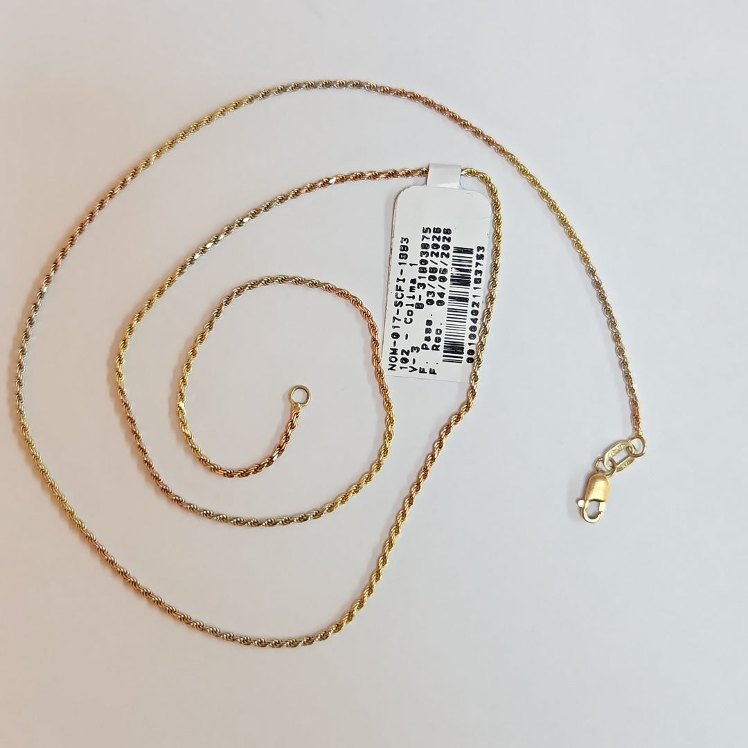 CADENA ORO, ORO COMBINADO 14 K 4.8 GRMS (SEMINUEVO)