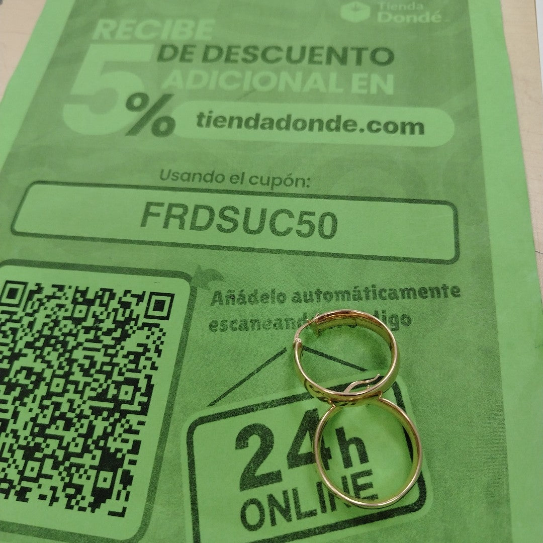 ARRACADAS PAR ORO 14 K 4.5 GRMS (SEMINUEVO)