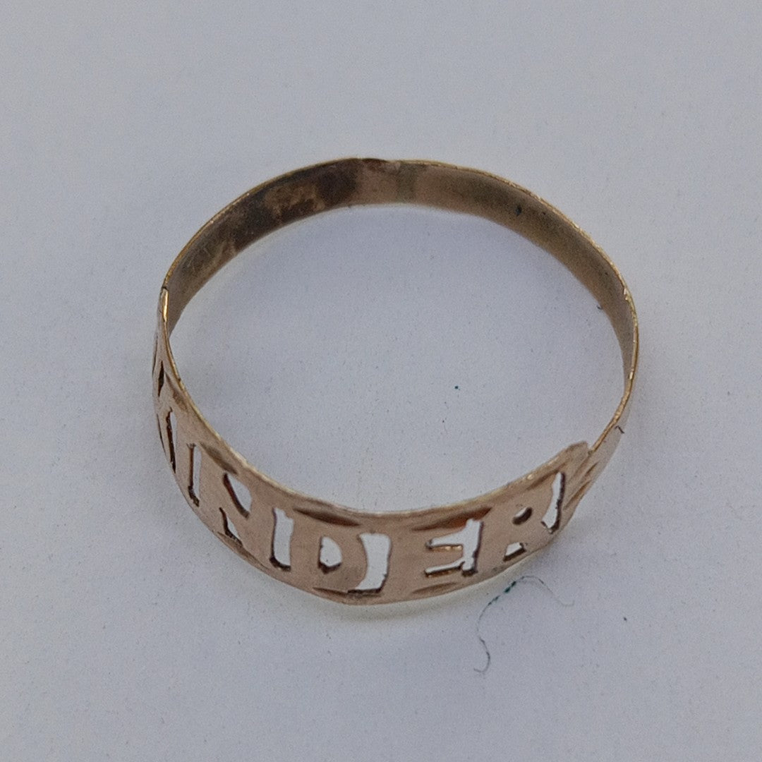 ANILLO DE GRADUACIÓN ORO 10 K 0.4 GRMS (SEMINUEVO)