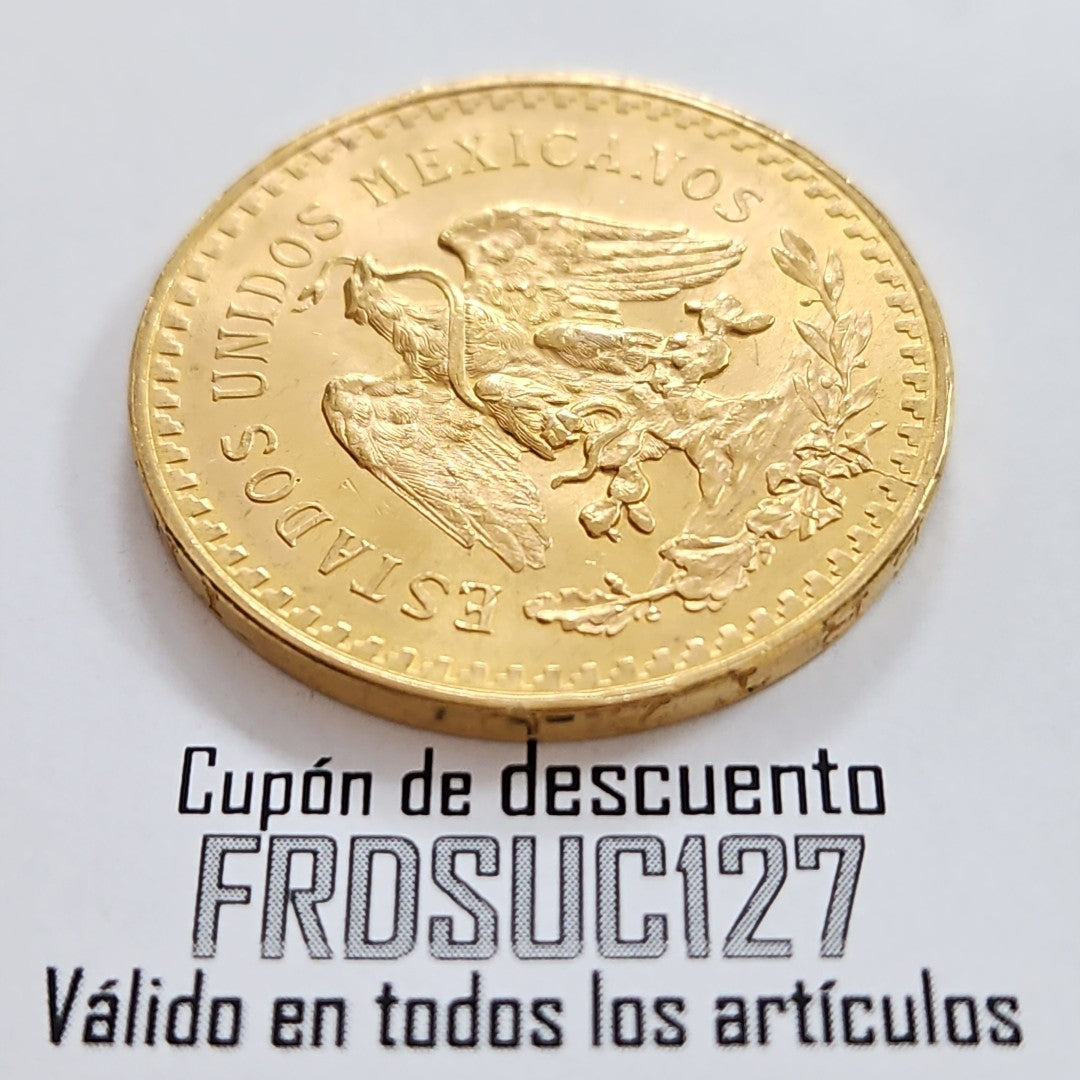 K1 41.6 GRMS 21 K IDENTIFICACIÓN MONEDA NOMINATIVA MONEDAS PESOS 50 PESOS (SEMINUEVO)