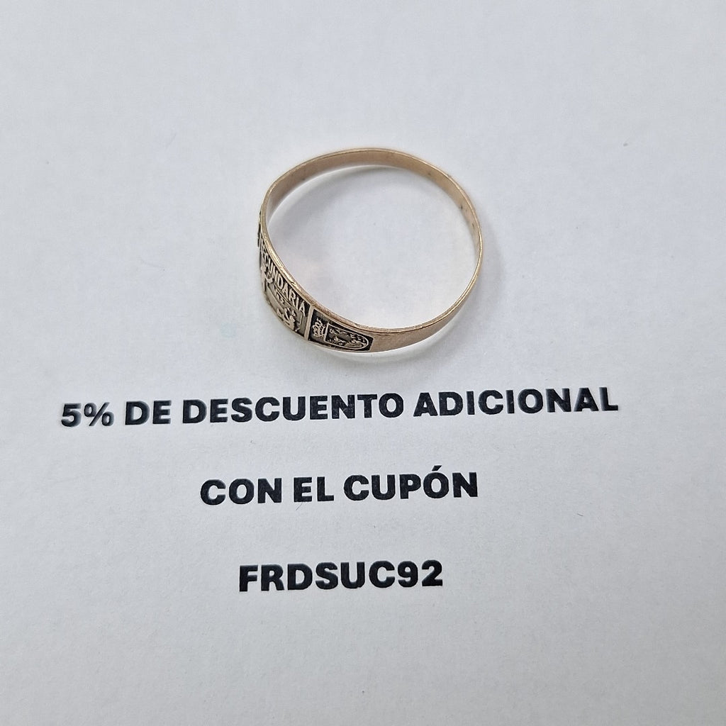 ANILLO DE GRADUACIÓN ORO 8 K 1,40 GRMS (SEMINUEVO)