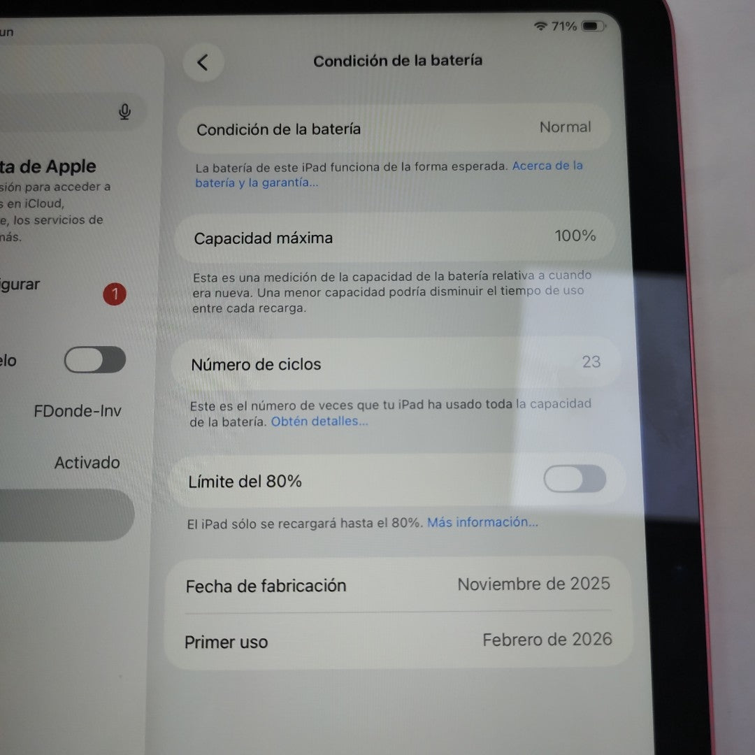 TABLETA APPLE IPAD A16 A3354 (2025) 128 GB 6 GB RAM