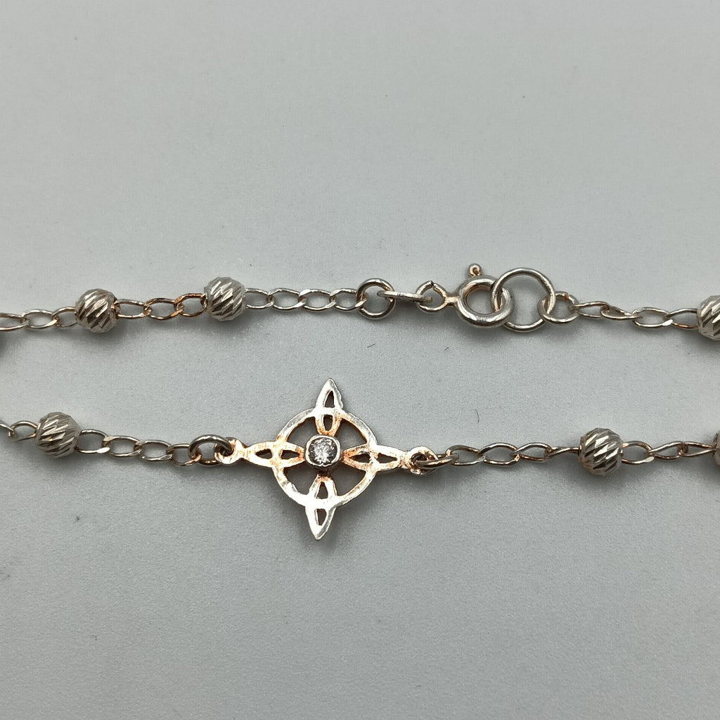PULSERA TEJIDO ESPECIAL PLATA .925 18 CM 2.8 GR (NUEVO)
