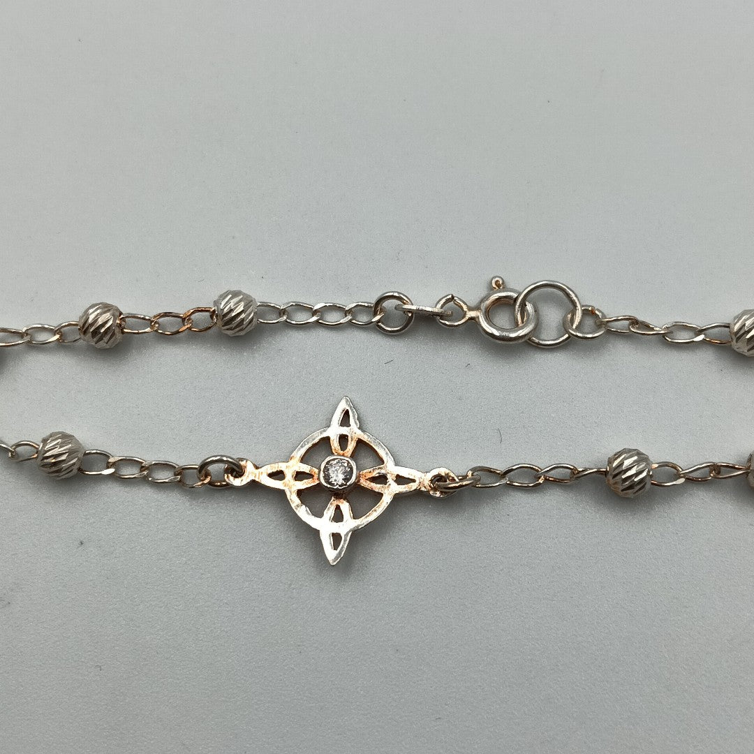 PULSERA TEJIDO ESPECIAL PLATA .925 18 CM 2.8 GR (NUEVO)